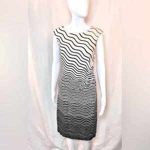 Ann Taylor Loft Dress Black & White Striped Women’s Size XS